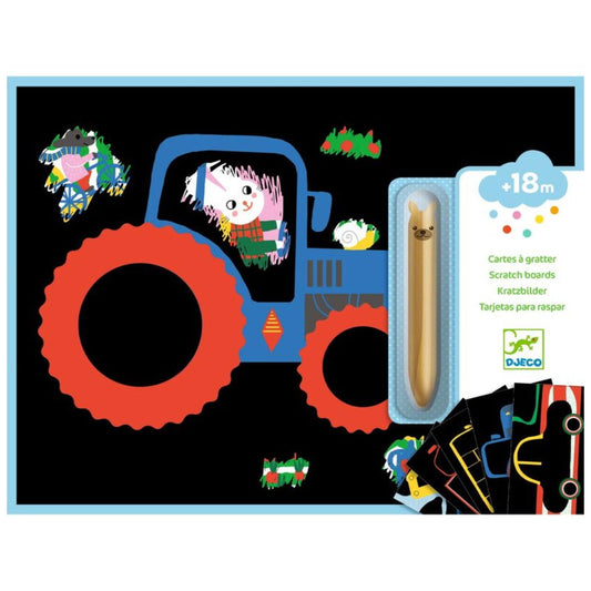 Djeco Learning About Vehicles Scratch Cards Default Title