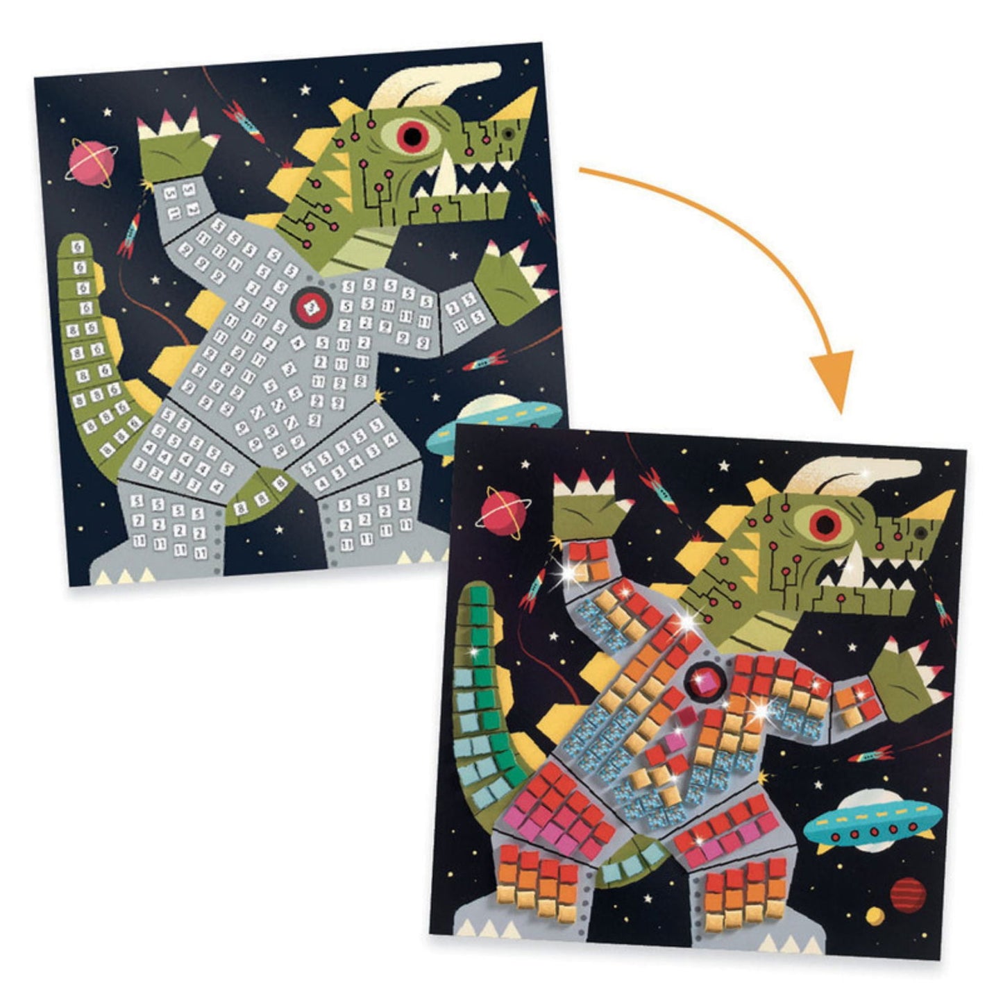 Djeco Space Battle Mosaic Kit image 3