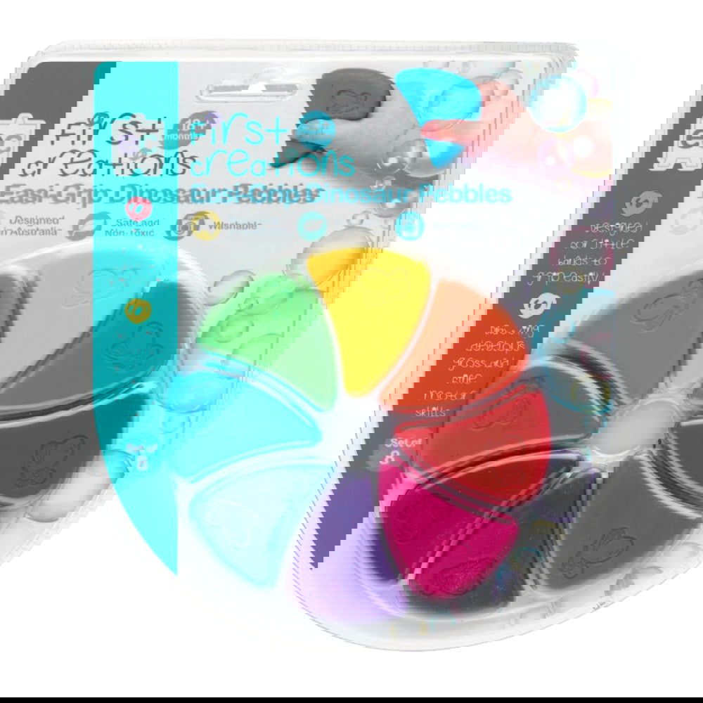 EC Easi-Grip Dinosaur Pebble Crayons Set of 8 image 1