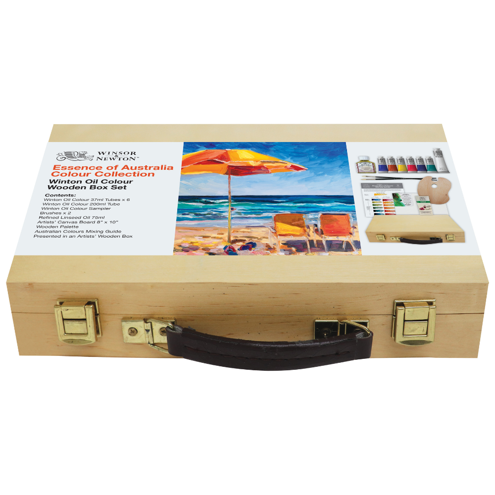 Winsor Newton Winton Oil Essence of Aust. Wood Box