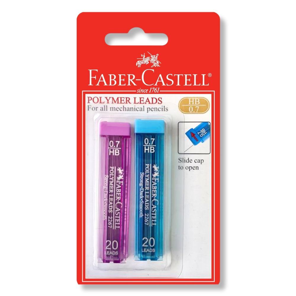 Faber-Castell Polymer Leads 0.7mm HB pack of 2 Default Title