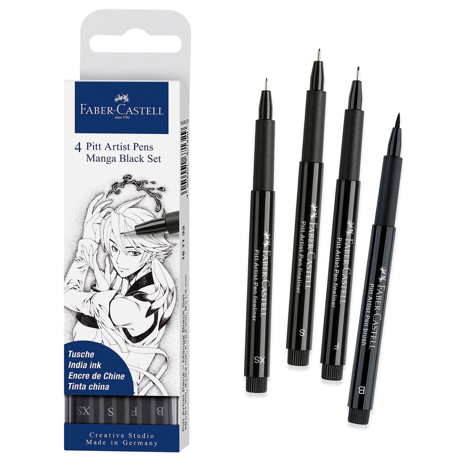 FC Pitt Artist Pen MANGA Black - 4 assorted nibs Default Title