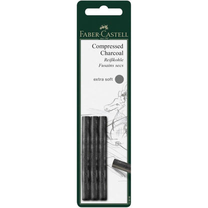 Faber-Castell Compressed Charcoal set of 3 Extra Soft