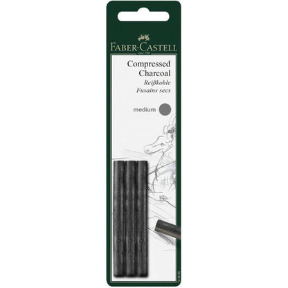 Faber-Castell Compressed Charcoal set of 3 Medium