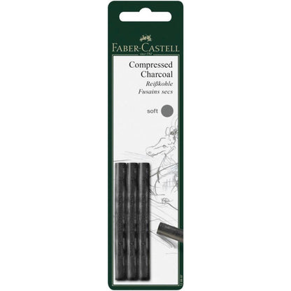Faber-Castell Compressed Charcoal set of 3 Soft