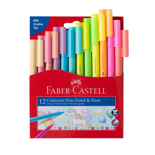 Faber-Castell Connector Pen Pastel Neon Set of 12 Default Title