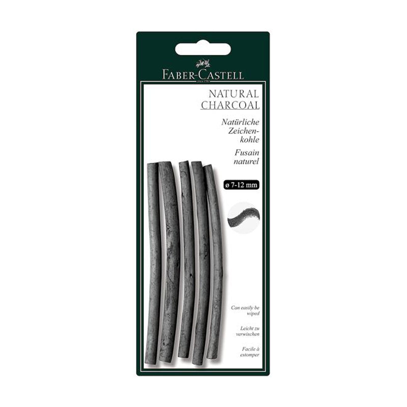 Faber-Castell Natural Vine Charcoal 6- 11mm 6 pcs Default Title