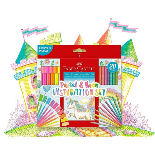 Faber-Castell Pastel and Neon Inspiration Box of 20 image 1