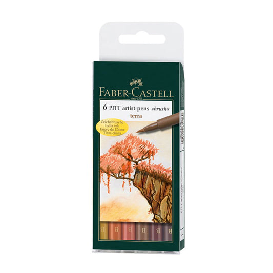 Faber-Castell Pitt Artist Brush Pen set of 6 - Terra Default Title