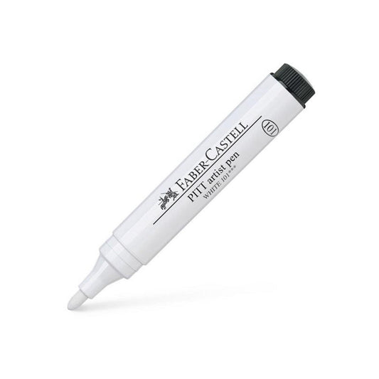 Faber-Castell Pitt Artist Pen Medium Tip 2.5mm - White image 1