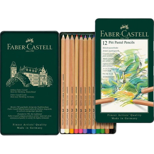 Faber-Castell Pitt Pastel Pencil Assorted Tin of 12 Default Title