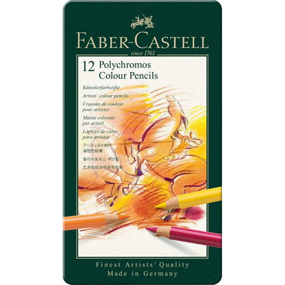 Faber-Castell Polychromos Pencils Assorted Tin of 12 Default Title