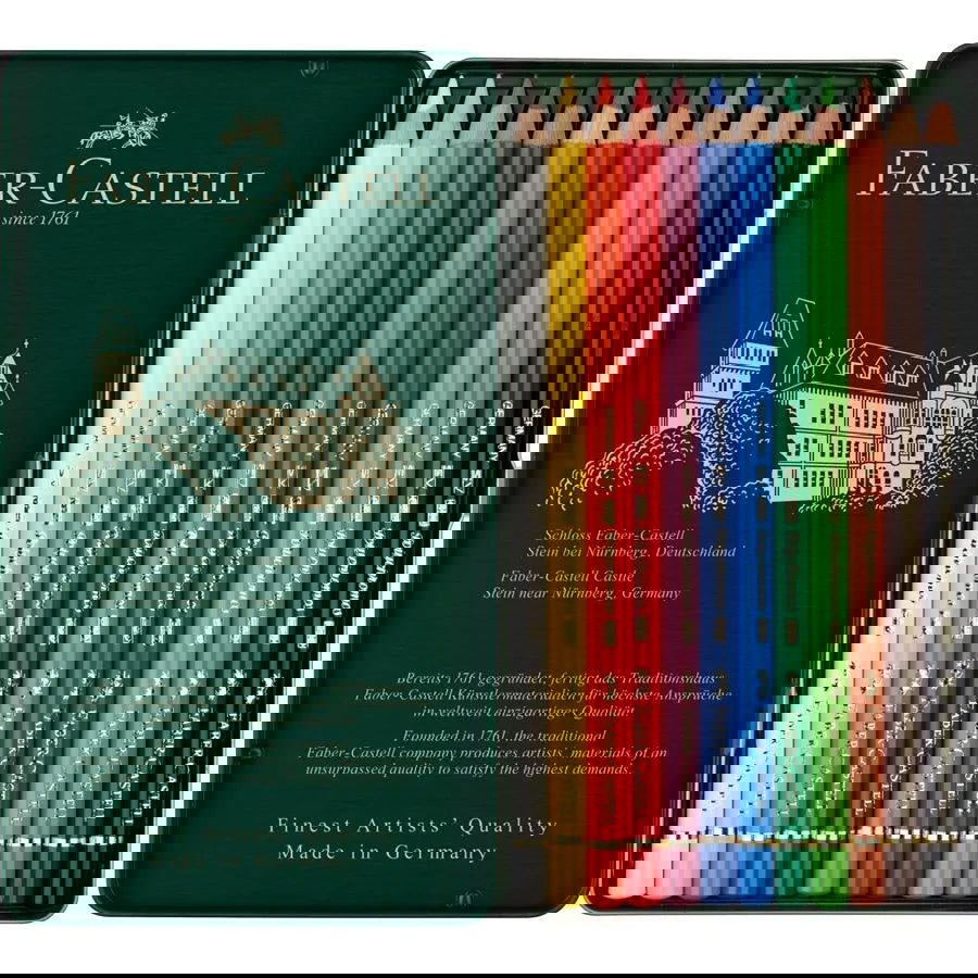 Faber-Castell Polychromos Pencils Assorted Tin of 12