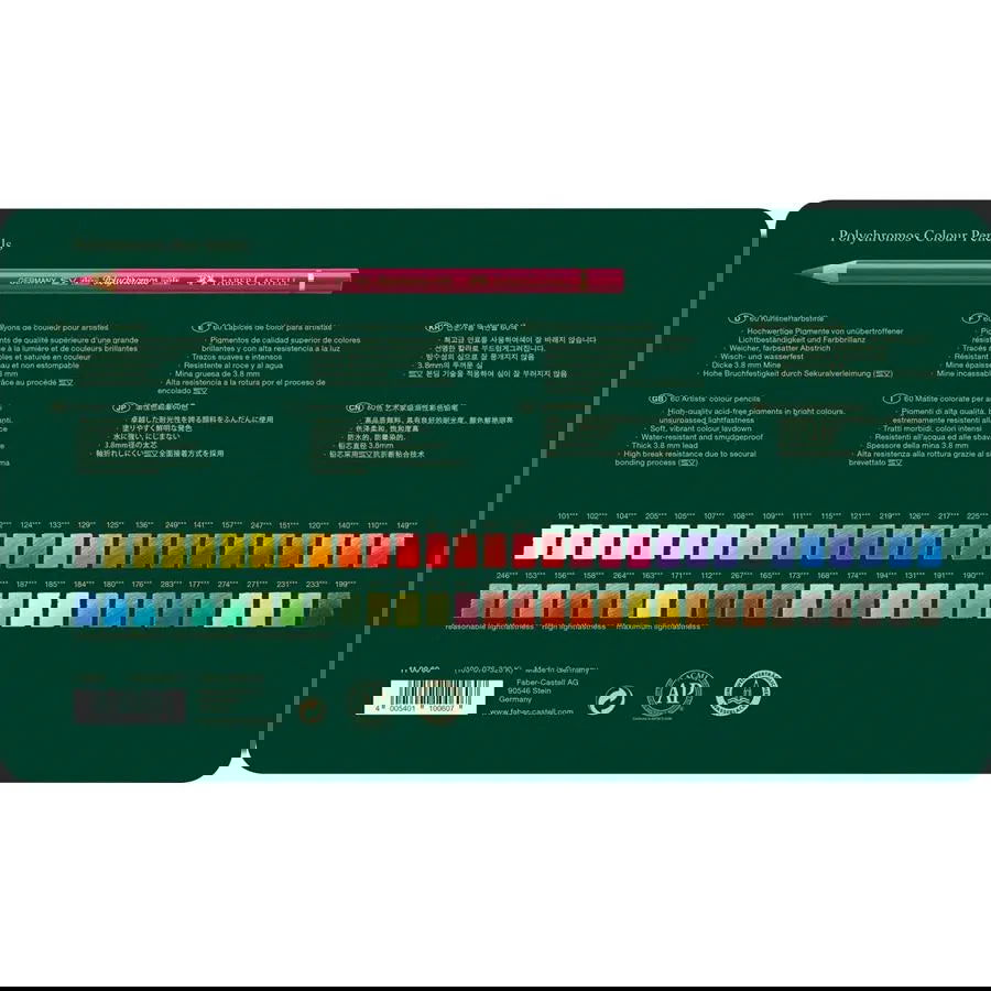 Faber-Castell Polychromos Pencils Assorted Tin of 60