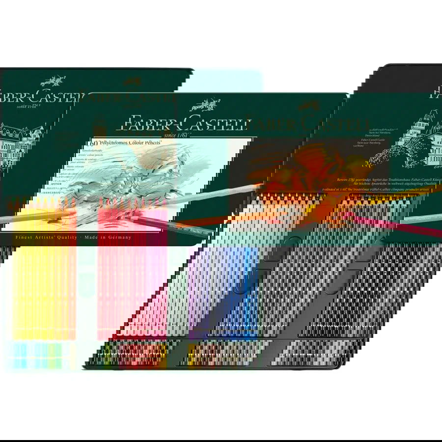 Faber-Castell Polychromos Pencils Assorted Tin of 60