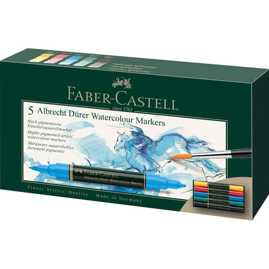 Faber-Castell A.D. Watercolour Marker Set 5pce Default Title
