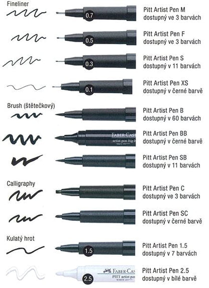 Faber-Castell Pitt Artist Pen Hand Lettering Black + Grey x 9 image 2