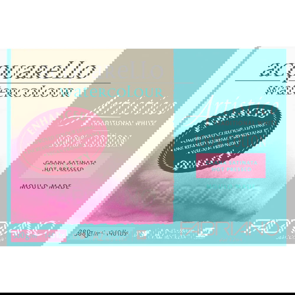 Fabriano Artistico Enhanced W/C Pad 300g Hot Press