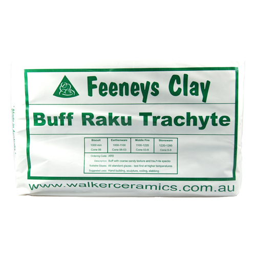 Feeneys Buff Raku Trachyte Clay 12.5kg BRT Default Title