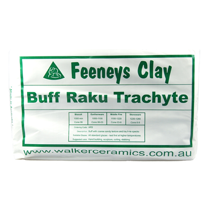 Feeneys Buff Raku Trachyte Clay 12.5kg BRT Default Title