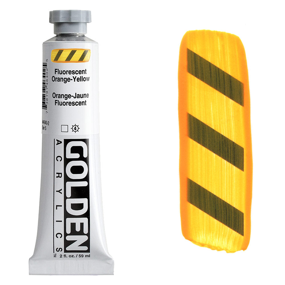 GOLDEN Heavy Body Acrylic 59ml S5 Fluoro Orange-Yellow