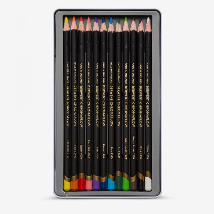 Derwent Chromaflow Pencils Tin of 12
