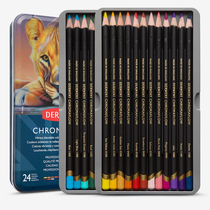 Derwent Chromaflow Pencils Tin of 24
