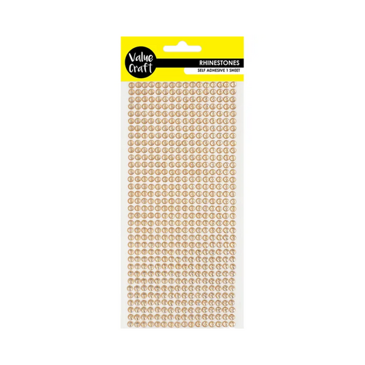 Value Craft Rhinestone Gold 540pcs 1 sheet Default Title