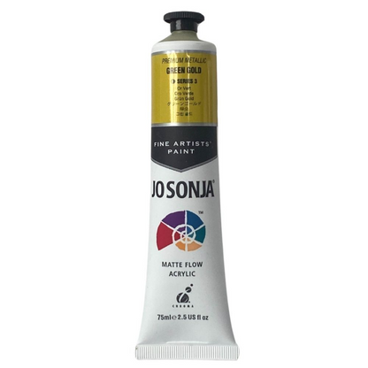 Jo Sonja Artists Metallic Acrylic 75ml S3 Green Gold