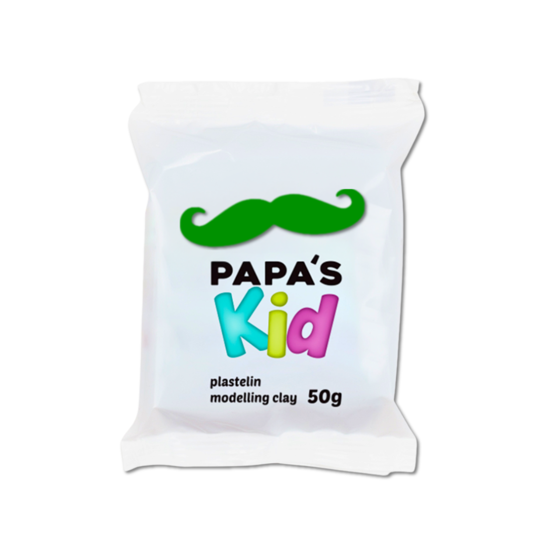 Papas Kid Plasticine Modelling Clay 50gm GREEN