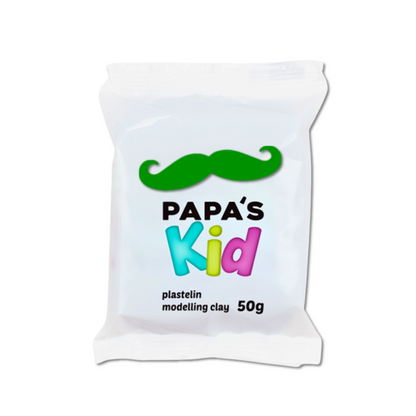 Papas Kid Plasticine Modelling Clay 50gm GREEN