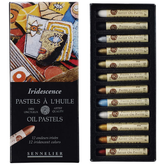 Sennelier Oil Pastels Assorted Box of 12 Iridescent Colours Default Title