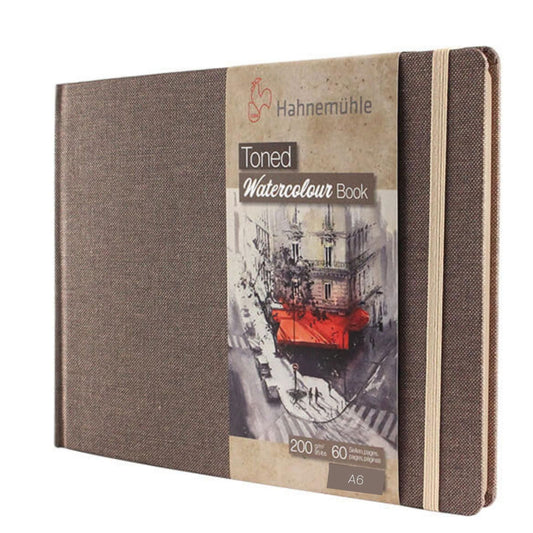 Hahnemuhle Toned Watercolour Book BEIGE A6 Landscape 200gsm image 1