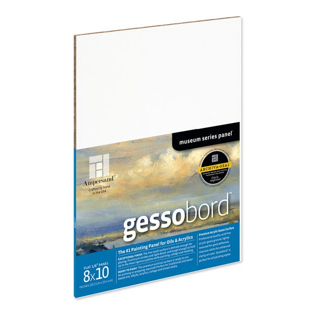 Ampersand Gessobord Panel 8x10in - 20.32cm x 25.40cm