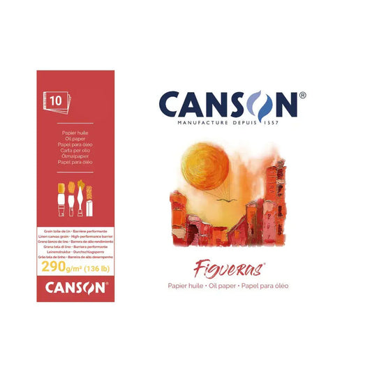 Canson Figueras 290gsm Canvas Paper Pad 10 sheets 50 x 70cm