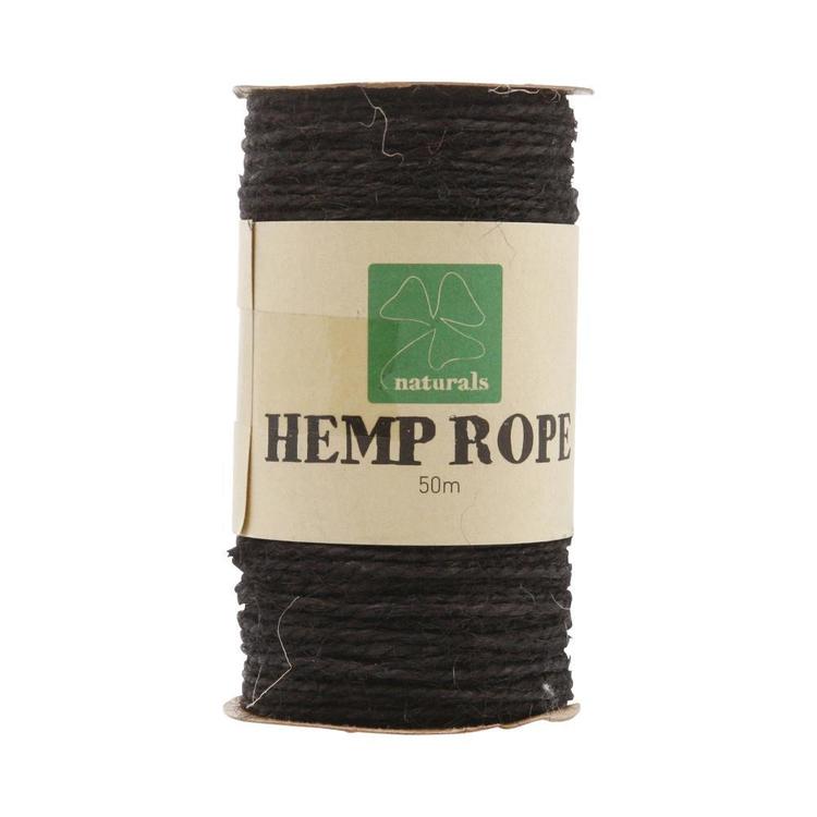 Shamrock Hemp Rope Black 50m Spool – Art Shed Brisbane