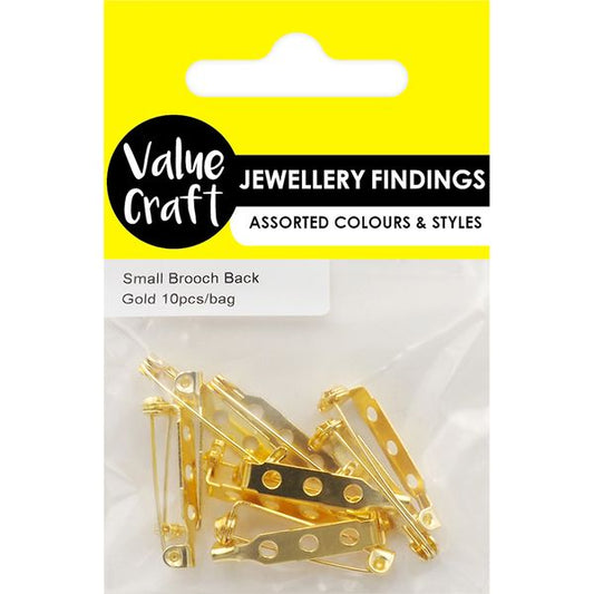 Value Craft Brooch Back Small GOLD 10pce Default Title