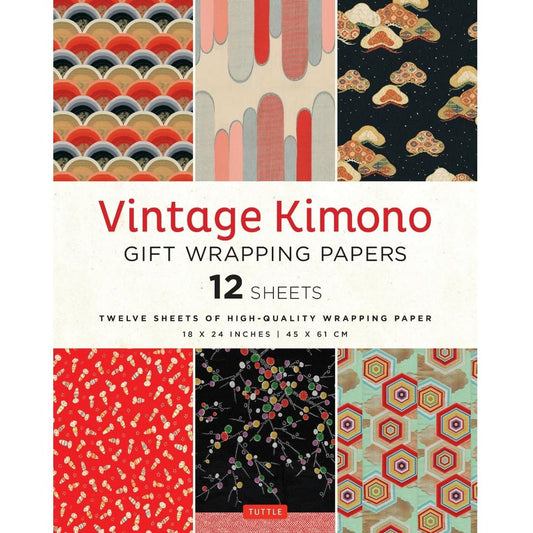 Gift Wrapping Paper 12 sheets - Vintage Kimono Default Title