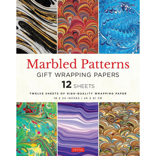 Gift Wrapping Paper 12 sheets - Marbled Patterns Default Title