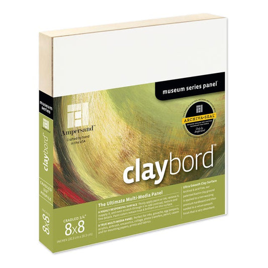 Ampersand Claybord Cradle 7/8in depth 8x8in - 20.32cm x 20.32cm