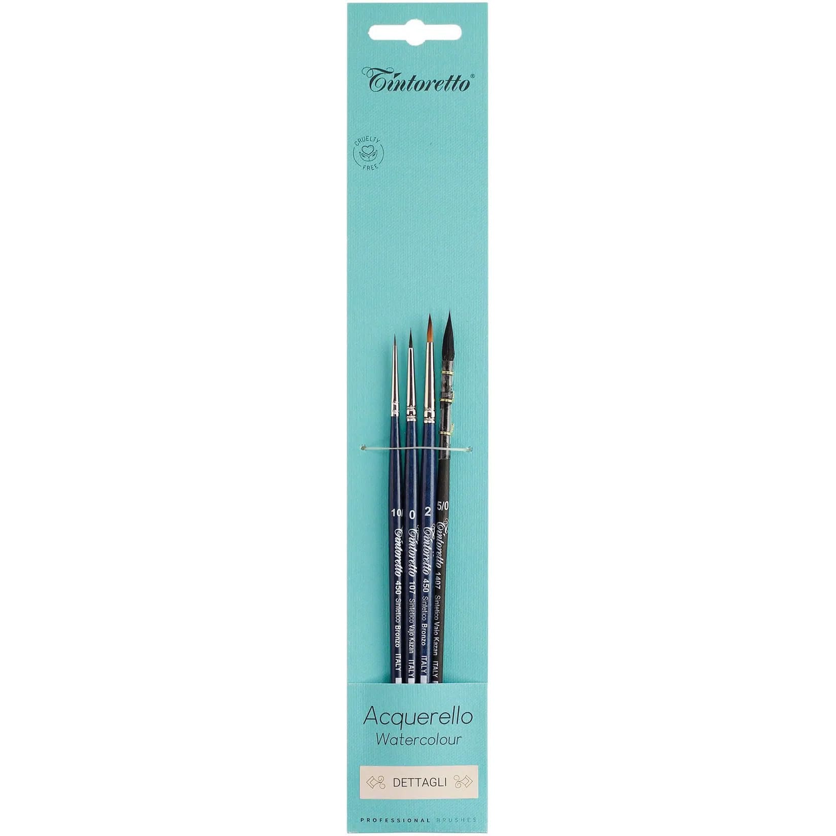 Tintoretto Watercolour Brush Set of 4 - Details