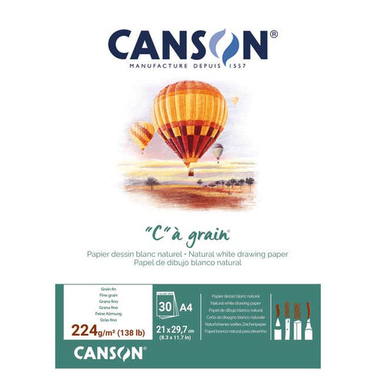 Canson CA Grain 224 Pad White 25 sheets A2