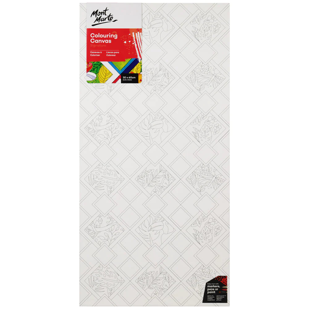Mont Marte Colouring Canvas 30x60cm - Infinity Assorted