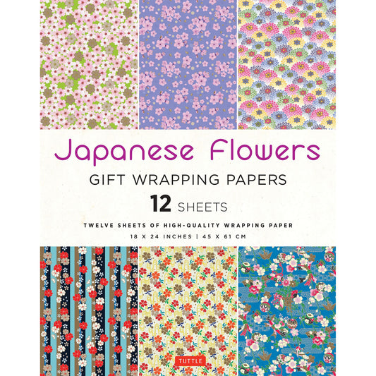 Gift Wrapping Paper 12 sheets - Japanese Flowers Default Title