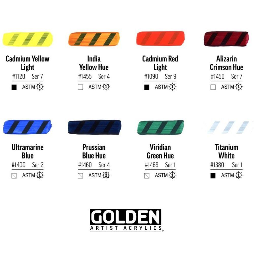 GOLDEN Heavy Body Acrylic Traditional Set