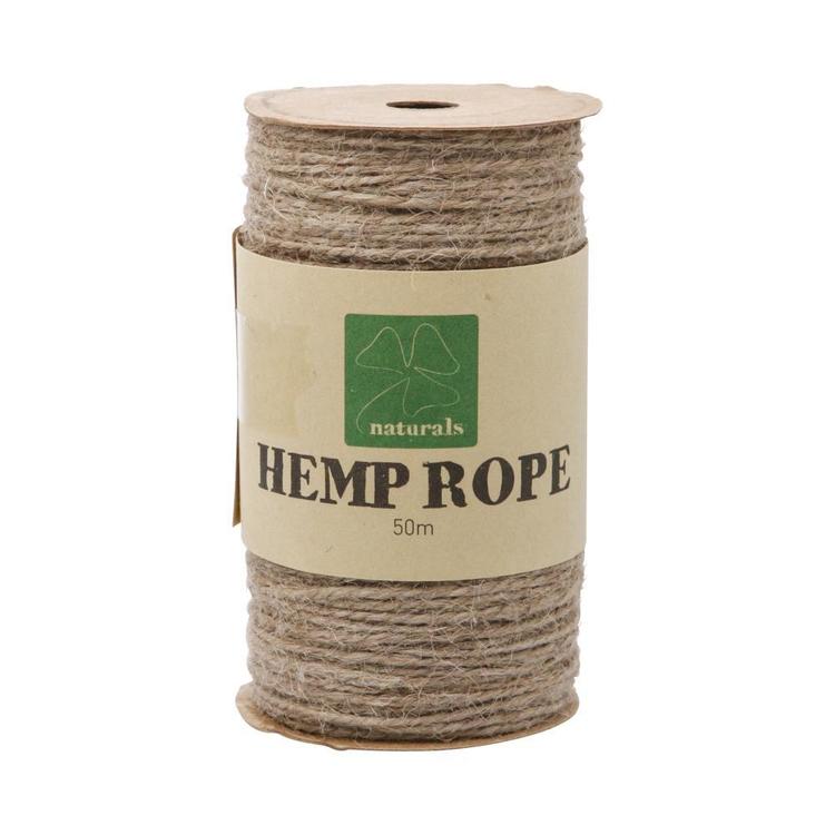 Hardloop Hempt Shamrock Hemp Rope Natural 50m Spool | Textile and Fibre Craft Supplies ...