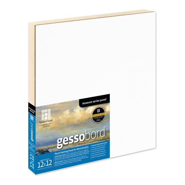 Ampersand Gessobord Cradle 7/8in depth 12x12in - 30.5cm x 30.5cm