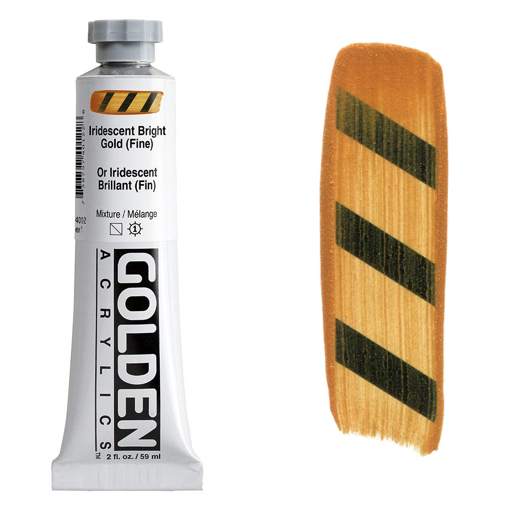 GOLDEN Heavy Body Acrylic 59ml S7 Iridescent Bright Gold Fine