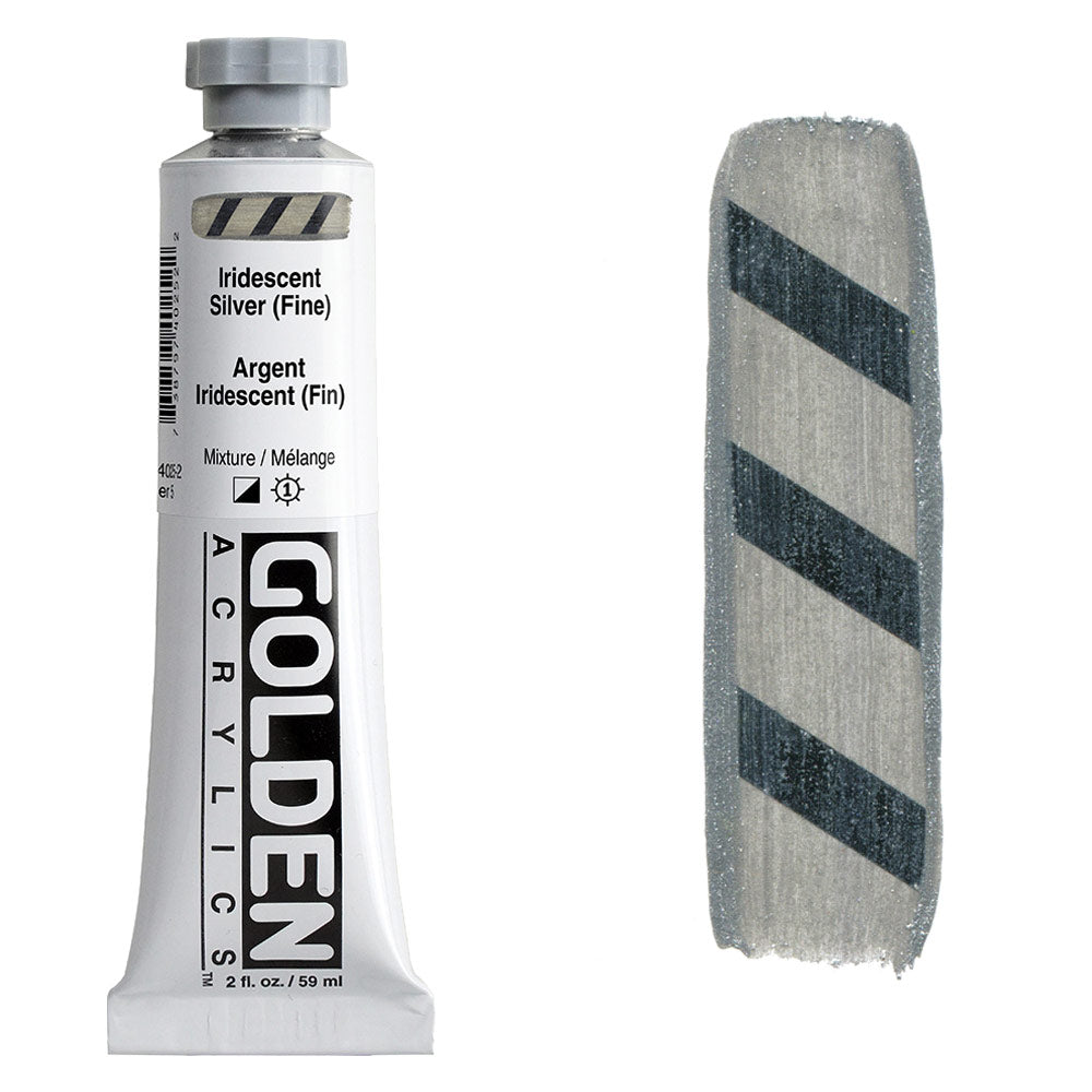 GOLDEN Heavy Body Acrylic 59ml S5 Iridescent Silver Fine
