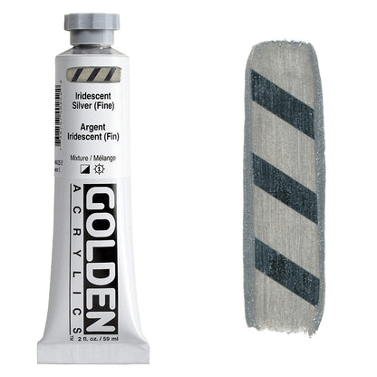 GOLDEN Heavy Body Acrylic 59ml S5 Iridescent Silver Fine